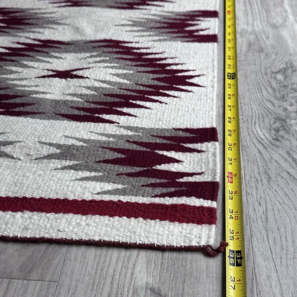 VTG Navajo Eye Dazzler Hand Woven Tapestry Gallup Throw 36